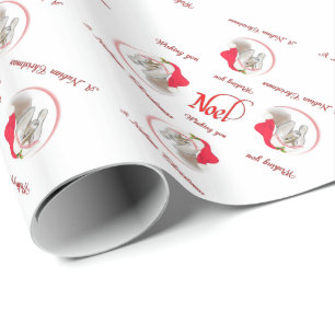 Cadeau Joli Noel Nubian Chèvre Papier d'enveloppement de 