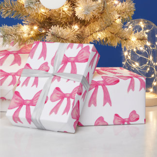 Cadeau joli papier d'emballage à ruban rose