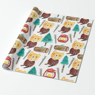 Cadeau Joli papier d'emballage d'anniversaire pour l'ours