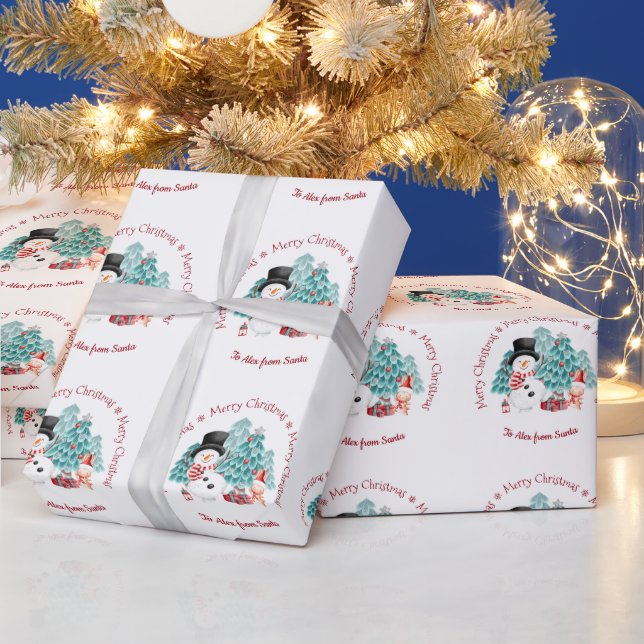 Cadeau Joli papier d'emballage de Noël pour les enfants | (Vacances)