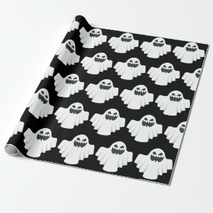 Cadeau Joli papier d'emballage fantôme de motif d'Hallowe