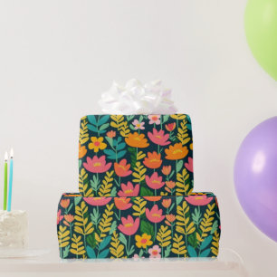 Cadeau Jolie fleurs roses Papier à envelopper