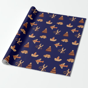 Cadeau Jouet pour enfants bleu Cute Papier d'enveloppemen