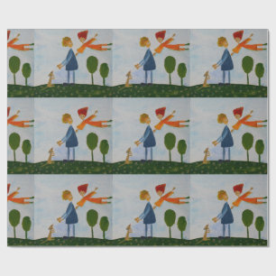 Cadeau Jour charmant Promenade romantique  Papier d'embal