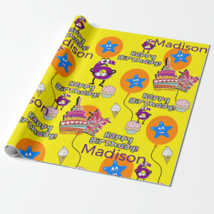 Cadeau Joyeux 6 Anniversaire Ballons papier d'enveloppeme