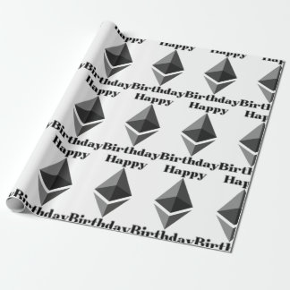 Cadeau Joyeux Anniversaire Ethereum papier d'enveloppemen