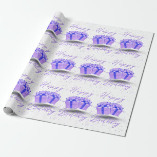 Cadeau Joyeux Anniversaire Joli Papier d'enveloppement po