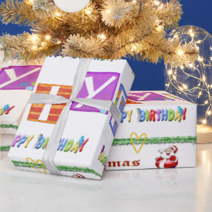 Cadeau Joyeux Anniversaire Joyeux Papier d'enveloppement 