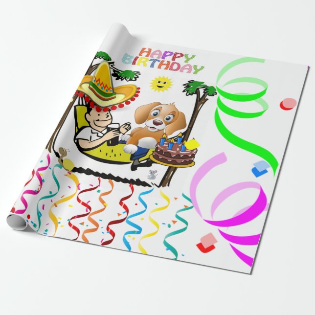 Cadeau Joyeux Anniversaire Papier Homme Garçon (Déroulé)