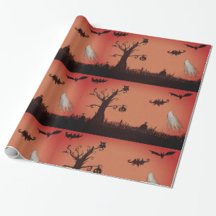 Cadeau Joyeux Fantômes d'Halloween et papier d'enveloppem