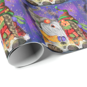 Cadeau Joyeux Gnomes Papier d'enveloppement de Noël