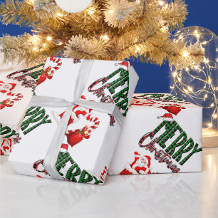 Cadeau Joyeux Noël par le Père Noël - Papier d'emballage