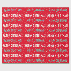 Cadeau Joyeux Noël Red Stars Enveloppement Papier
