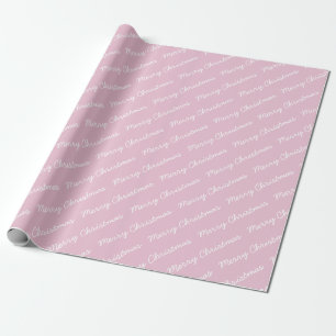 Cadeau Joyeux Noël Script Bébé papier d'enveloppement ros