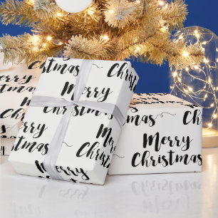 Cadeau Joyeux Noël Typographie Papier d'enveloppement