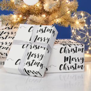 Cadeau Joyeux Noël Typographie Papier d'enveloppement
