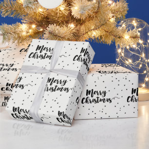 Cadeau Joyeux Noël Typographie Papier d'enveloppement