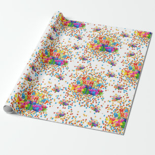 Cadeau Joyeux papier d'enveloppement d'anniversaire