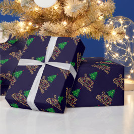 Cadeau Joyeux papier d'enveloppement de Noël