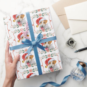 Cadeau JRT Chien Motif papier d'enveloppement de Noël