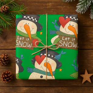Cadeau Laisser Le Papier Enveloppant La Neige
