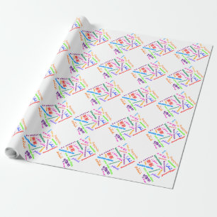 Cadeau Langues Remerciements - Papier d'enveloppement