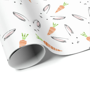 Cadeau Lapin lapin et papier Motif à carottes