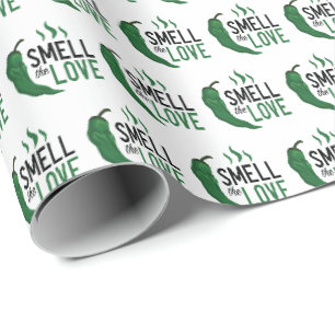 Cadeau Le Chili vert sent le papier d'enveloppement d'amo