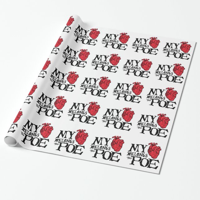Cadeau Le coeur appartient au papier d'emballage de Poe (Déroulé)