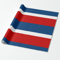 Le papier d'emballage mat blanc et bleu rouge