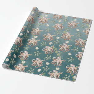 Cadeau Le poulpe Sous Un Papier D'Enveloppement De La Mer