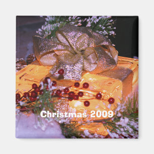 Cadeau léger Bow or Noël Magnet de Noël