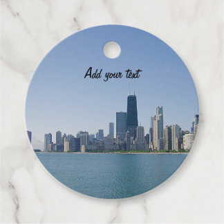 Cadeau Les étiquettes de faveur de l'horizon de Chicago