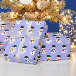 Cadeau LGBT+ Pride Snowman papier à envelopper