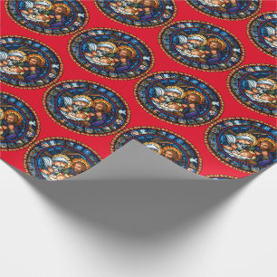 Cadeau L'histoire de Noël - Papier à enveloppement rouge