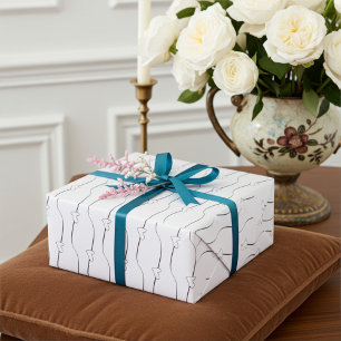 Cadeau Liaisons du coeur noir et blanc Papier d'enveloppe
