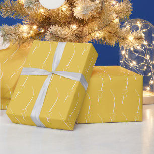 Cadeau Lien du coeur Papier d'enveloppement doré