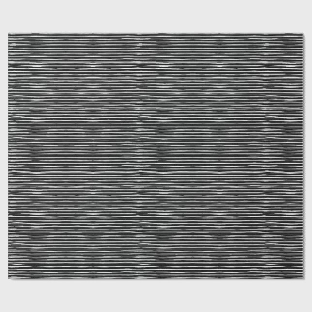 Cadeau Lignes d'éraflure noires et blanches papier (Plat)