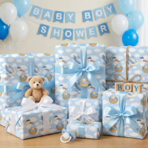 Livraison de la cigogne Bébé Papier à envelopper -