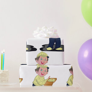 Cadeau Livraison de pizza Boy Food Wrapper Papier