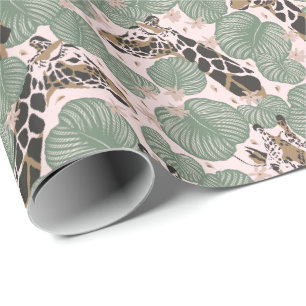 Cadeau Livre de papier Safari Safari de Giraffe Verte et 