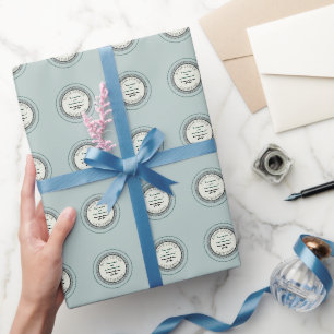 Cadeau Livre Lover Blue papier d'emballage personnalisé