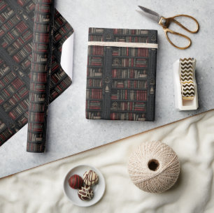 Cadeau Livre Lover Dark Academia Papier d'enveloppement
