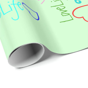 Cadeau LoveLife papier à enveloppement brillant multicolo