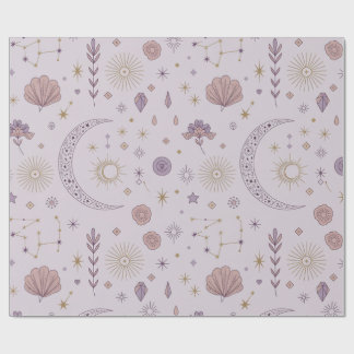 Cadeau Lune mystique et étoiles enveloppant papier | Céle