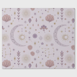 Cadeau Lune mystique et étoiles Papier Tissu