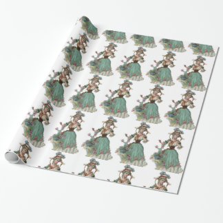 Cadeau Madame victorienne papier d'emballage