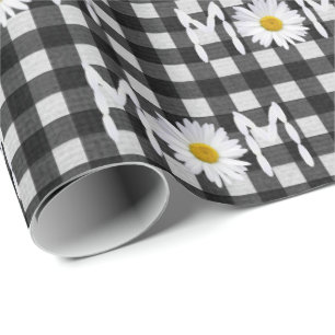 Cadeau Maman Daisy Sur En vichy Papier Enveloppant