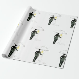 Cadeau Mariage couple Juste marié chic Papier à enveloppe