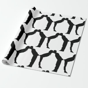 CADEAU MARIAGE COUPLE KISS WRAPPER PAPIER